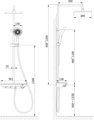 Комплект Акриловая ванна STWORKI Эстерсунд ES18075 без опоры 180x75 см + Ножки + Стойка Драммен в Минеральных Водах