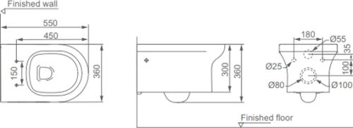 Унитаз подвесной STWORKI Хаммель HDC520WH с микролифтом в Минеральных Водах